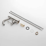 Single Hole Bathroom Faucet with Curved Spout Vintage Vanity Sink Mixer Tap