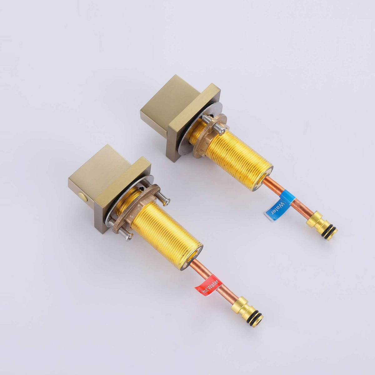 Brushed gold bathroom faucet hot and cold water valve components with premium finish
