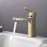 Modern Square Single-Hole Bathroom Faucet