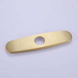 Brushed gold faucet deck plate for single hole bathroom sink faucet installation