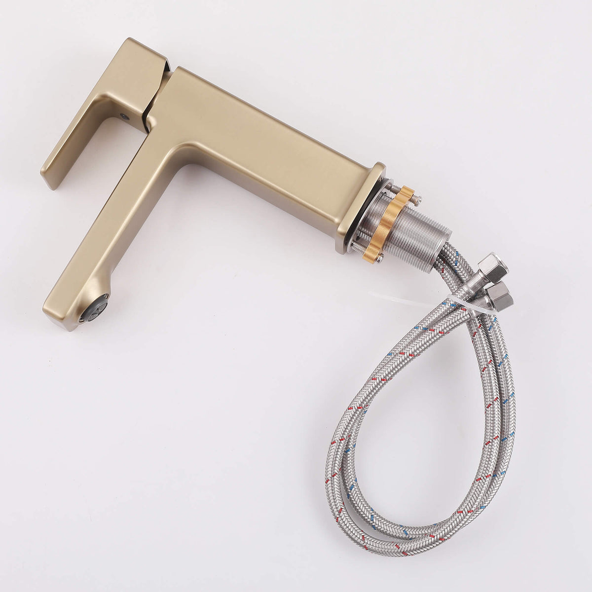 Modern Square Single-Hole Bathroom Faucet