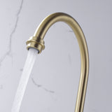 8-Inch Bridge Kitchen Faucet with Side Sprayer 360° Swivel Spout