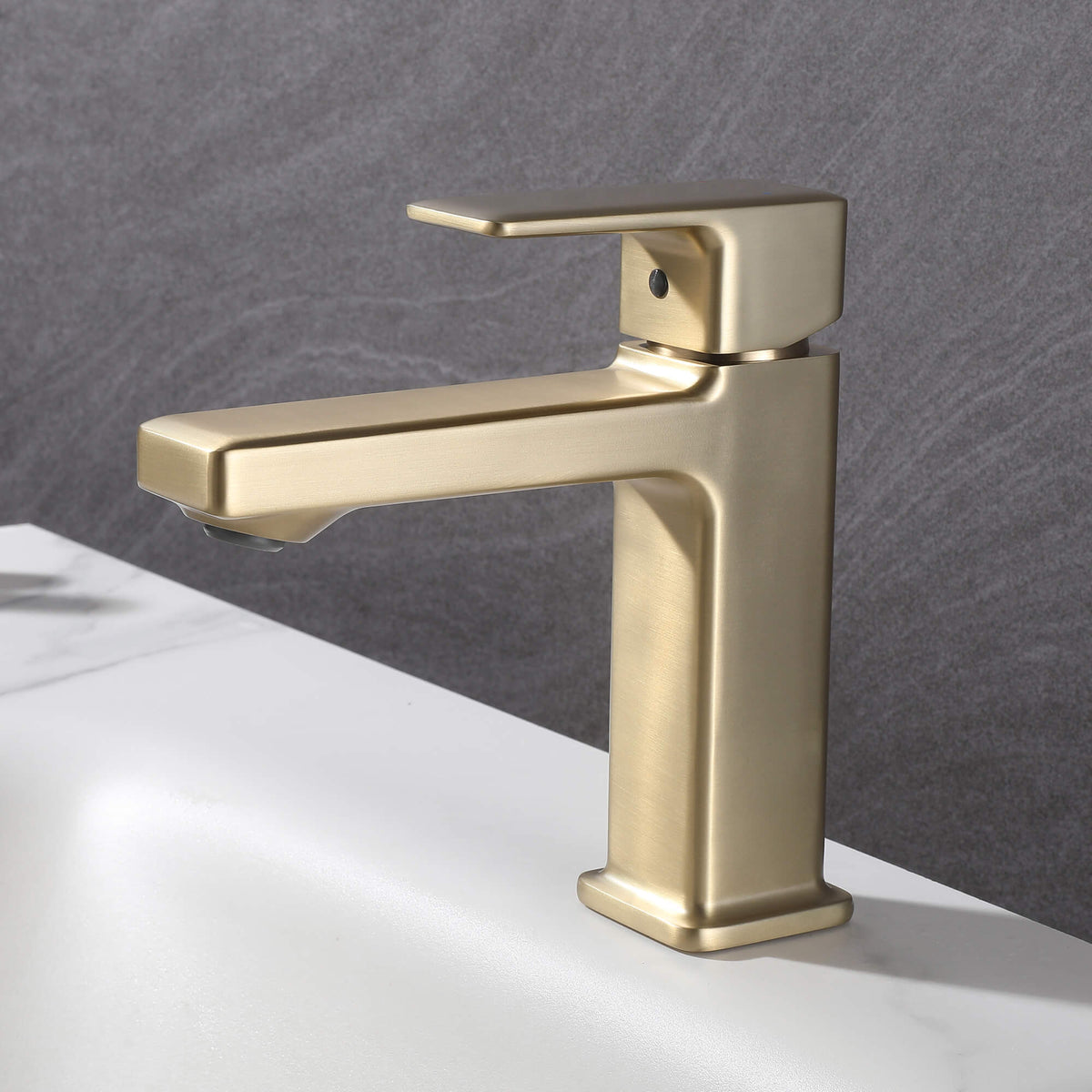 Modern Square Single-Hole Bathroom Faucet