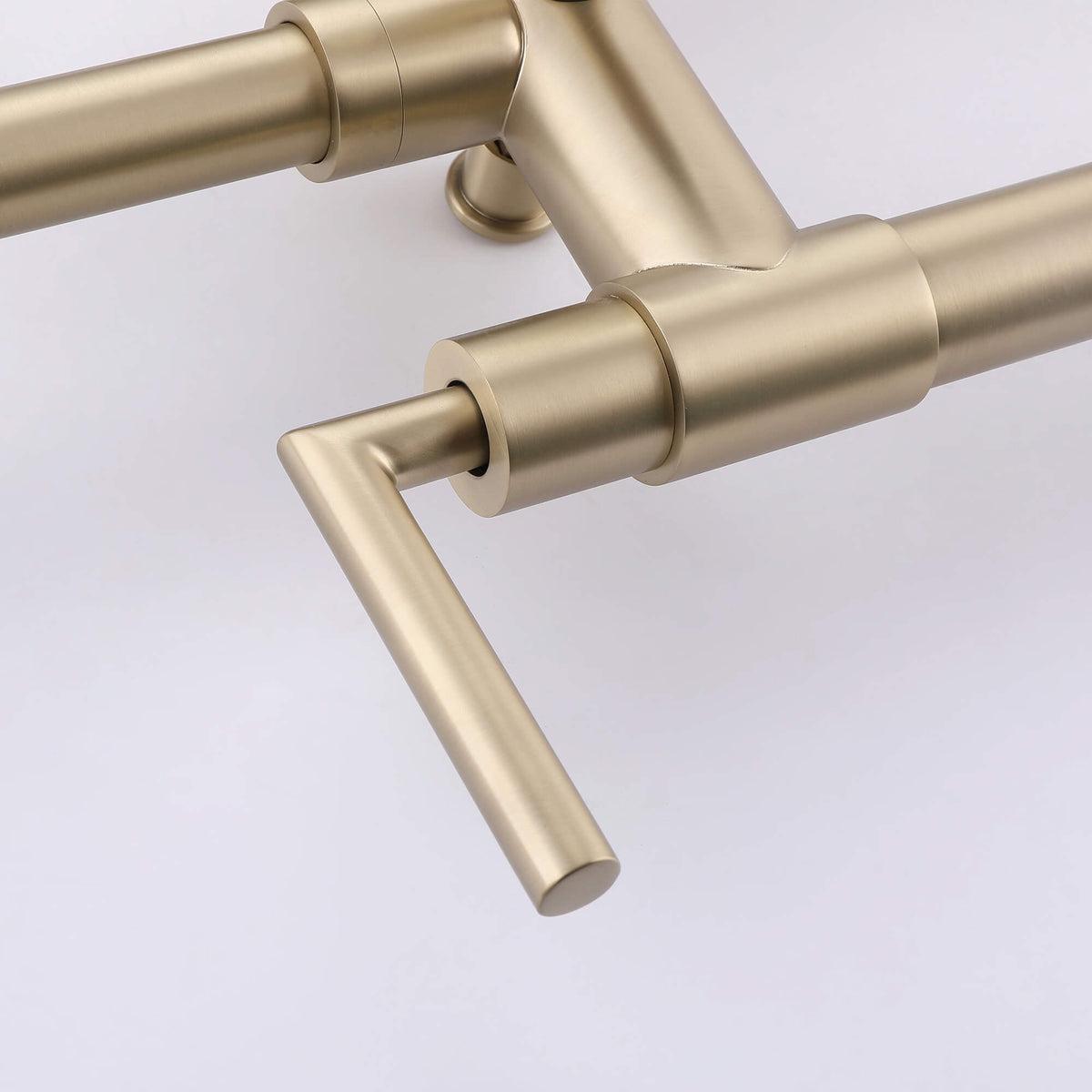 Twin-Column Freestanding Tub Filler with Dual Handles & Hand Shower