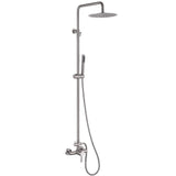 316 Stainless Steel Wall-Mounted Outdoor Shower with Rainfall Shower Head and Handheld Sprayer
