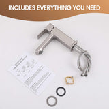 Modern Square Single-Hole Bathroom Faucet