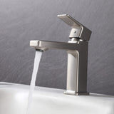 Modern Square Single-Hole Bathroom Faucet