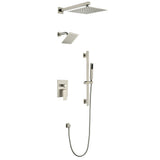 3-Function Rainfall Shower System with Wall Shower & Handheld