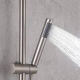 316 Stainless Steel Wall-Mounted Outdoor Shower with Rainfall Shower Head and Handheld Sprayer