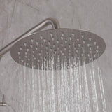 316 Stainless Steel Wall-Mounted Outdoor Shower with Rainfall Shower Head and Handheld Sprayer