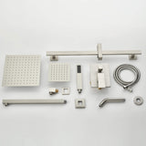 3-Function Rainfall Shower System with Wall Shower & Handheld