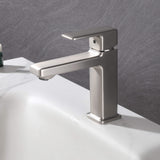 Modern Square Single-Hole Bathroom Faucet