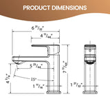 Modern Square Single-Hole Bathroom Faucet