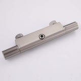 Brushed nickel exposed thermostatic shower valve with temperature and function controls