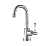 Brushed nickel vintage style single handle bathroom faucet product image