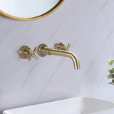 Wall Mount Bathroom Faucet Handle Replacement Kit with Ceramic Cartridge