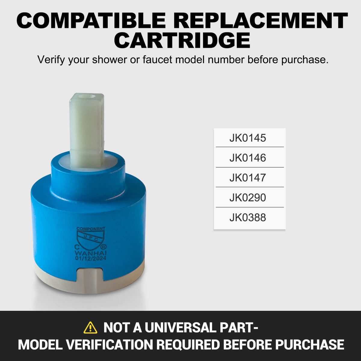 JK0145 Series Ceramic Shower Valve Cartridge Replacement