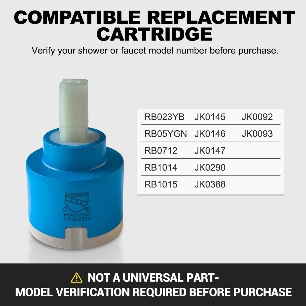 RBROHANT Replacement Cartridge for Shower Valves & Faucets