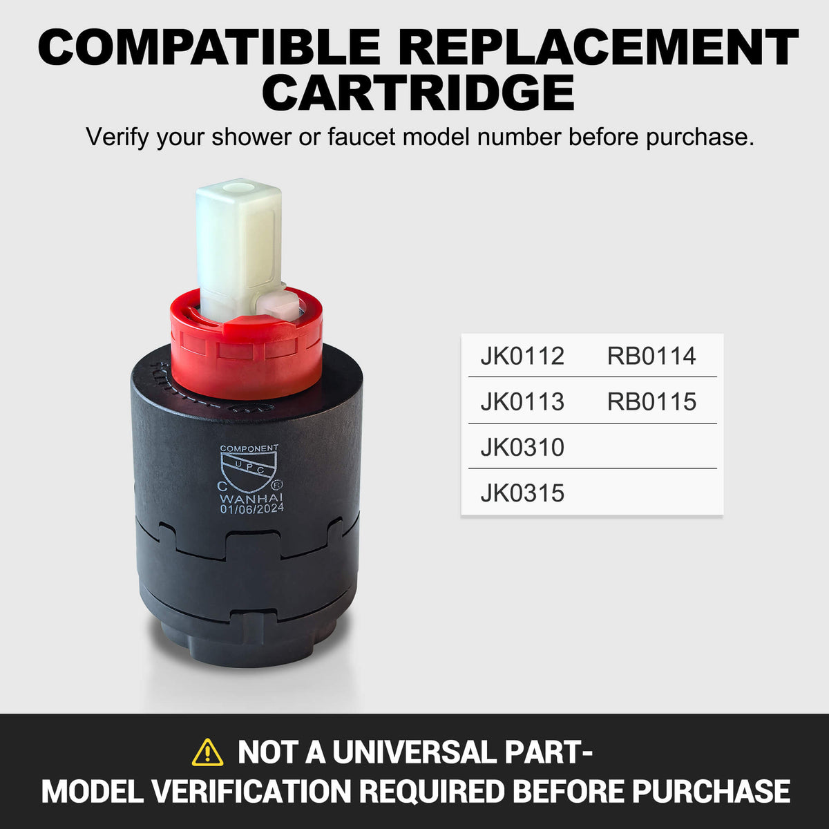 RBROHANT Replacement Cartridge for Shower Valves & Faucets