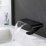 Modern Waterfall Sink Faucet with Flat Spout Design