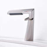 Designer Waterfall Faucet with Angled Body and Side Handle