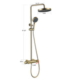 Adjustable Thermostatic Shower System with Waterfall Spout