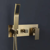 Concealed Installation Brushed Gold Modern Shower System RB1085