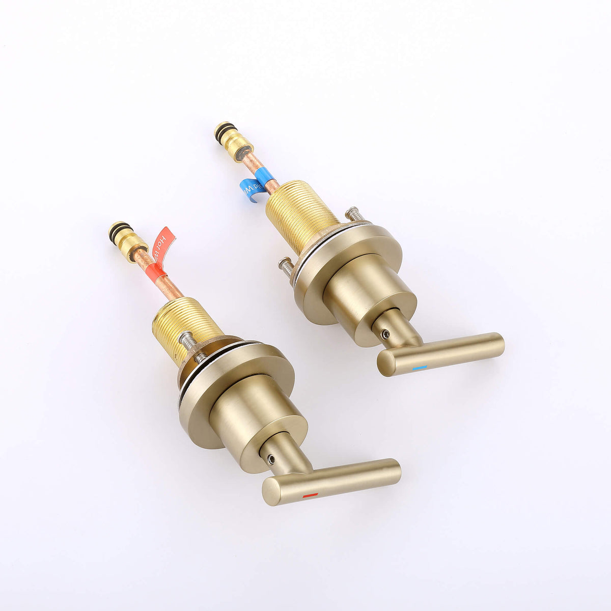 Widespread Bathroom Faucet with Dual Handles Solid Brass Sink Mixer Tap