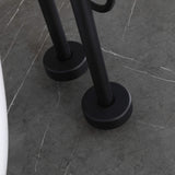 Twin-Column Freestanding Tub Filler with Dual Handles & Hand Shower