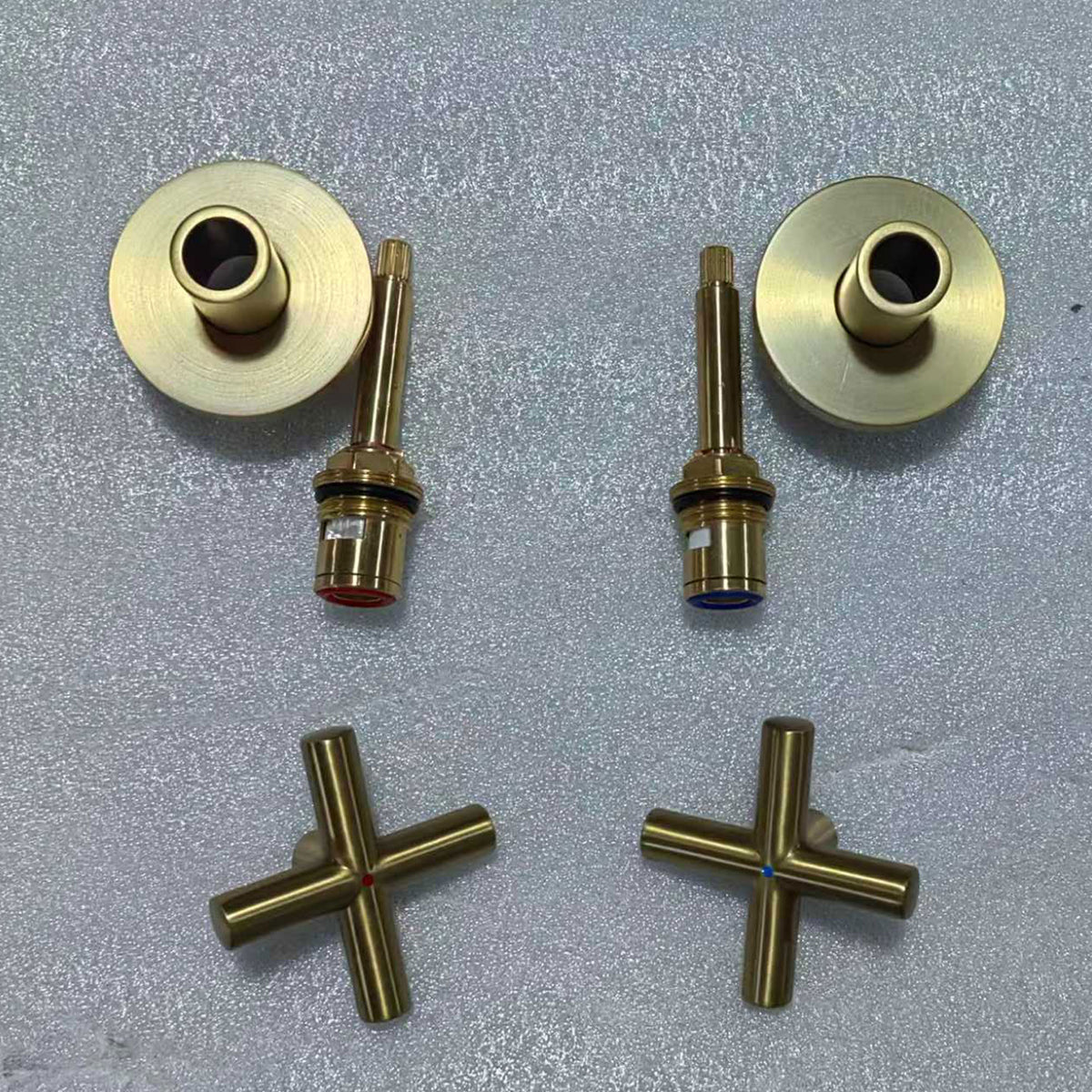 Wall Mount Bathroom Faucet Handle Replacement Kit with Ceramic Cartridge