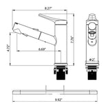 Bathroom Sink Faucet with Pull-Out Spray and Hot & Cold Functionality
