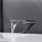 Modern Waterfall Sink Faucet with Flat Spout Design