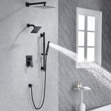 3-Function Rainfall Shower System with Wall Shower & Handheld