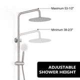 3-Function 304 Stainless Steel Wall-Mounted Outdoor Shower System