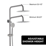 3-Function 304 Stainless Steel Wall-Mounted Outdoor Shower System