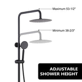 3-Function 304 Stainless Steel Wall-Mounted Outdoor Shower System