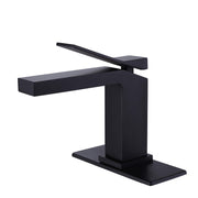 Contemporary Flat Spout Faucet for Deck Mount Sink