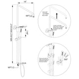 Dua-Function Outdoor Shower with Handheld and Rain Showerhead