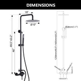 Dua-Function Outdoor Shower with Handheld and Rain Showerhead