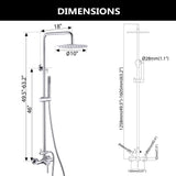 Dua-Function Outdoor Shower with Handheld and Rain Showerhead