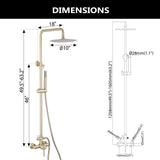 Dua-Function Outdoor Shower with Handheld and Rain Showerhead