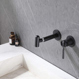 Industrial Style Wall Mount Bathroom Sink Faucet with Adjustable Spout JK0297