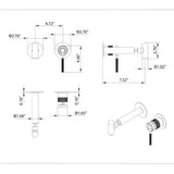 Industrial Style Wall Mount Bathroom Sink Faucet with Adjustable Spout JK0297