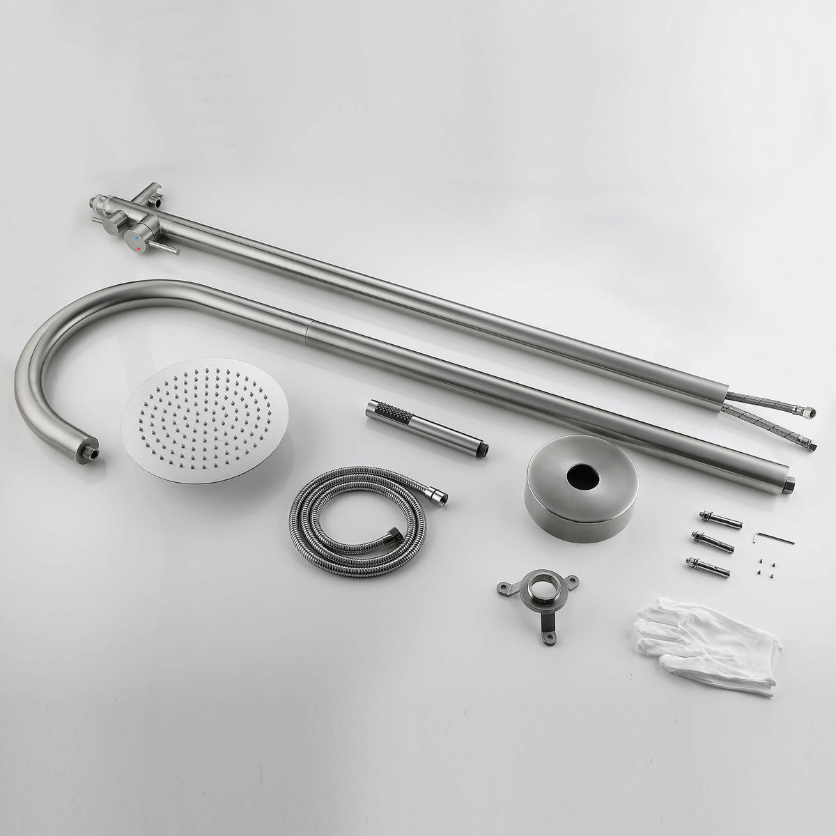 Outdoor Stainless Steel Shower with Handheld and Rain Shower Head