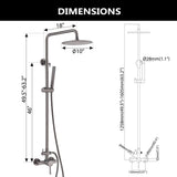 Dua-Function Outdoor Shower with Handheld and Rain Showerhead