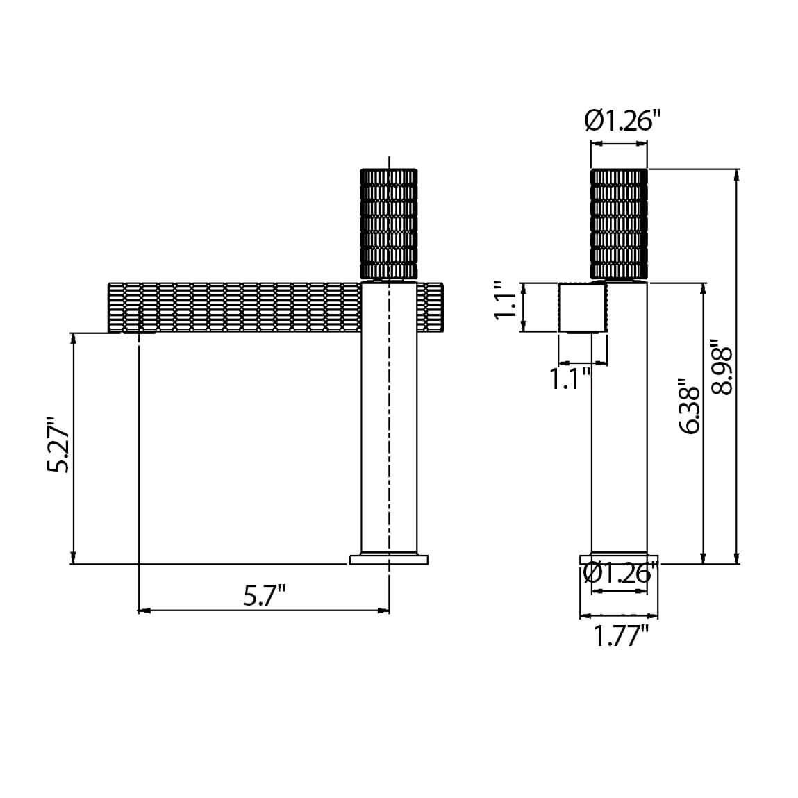 Modern Single Hole Bathroom Faucet with Dual Water Outlet and Flip Aerator