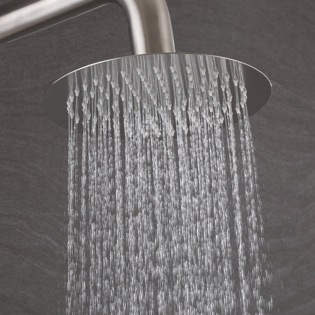 Outdoor shower system with rainfall water flow and handheld spray function