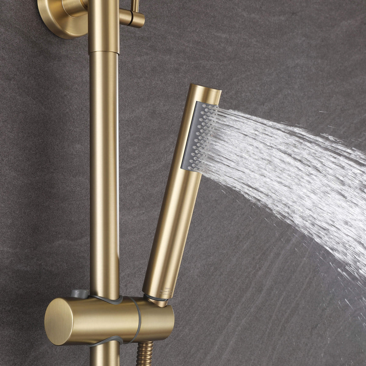 Dual-Handle Cylindrical Shower Column with Rain Head & Tub Spout