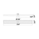 Linear Shower Drain Rectangular Floor Drain Square Hole Pattern Cover Grate Removable 304 Stainless Steel
