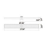 Linear Shower Drain Rectangular Floor Drain Square Hole Pattern Cover Grate Removable 304 Stainless Steel